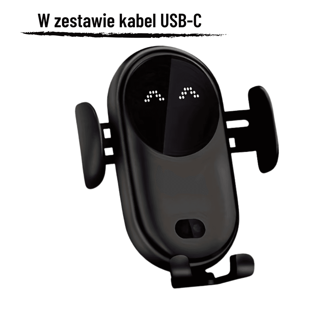 CarFashion – Automatyczny uchwyt samochodowy z ładowaniem Qi