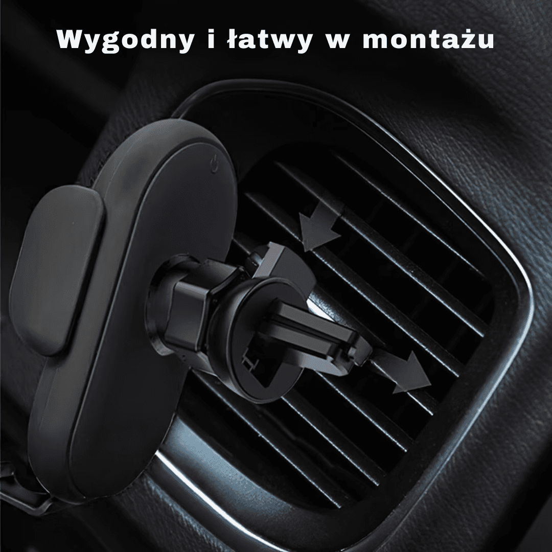 CarFashion – Automatyczny uchwyt samochodowy z ładowaniem Qi