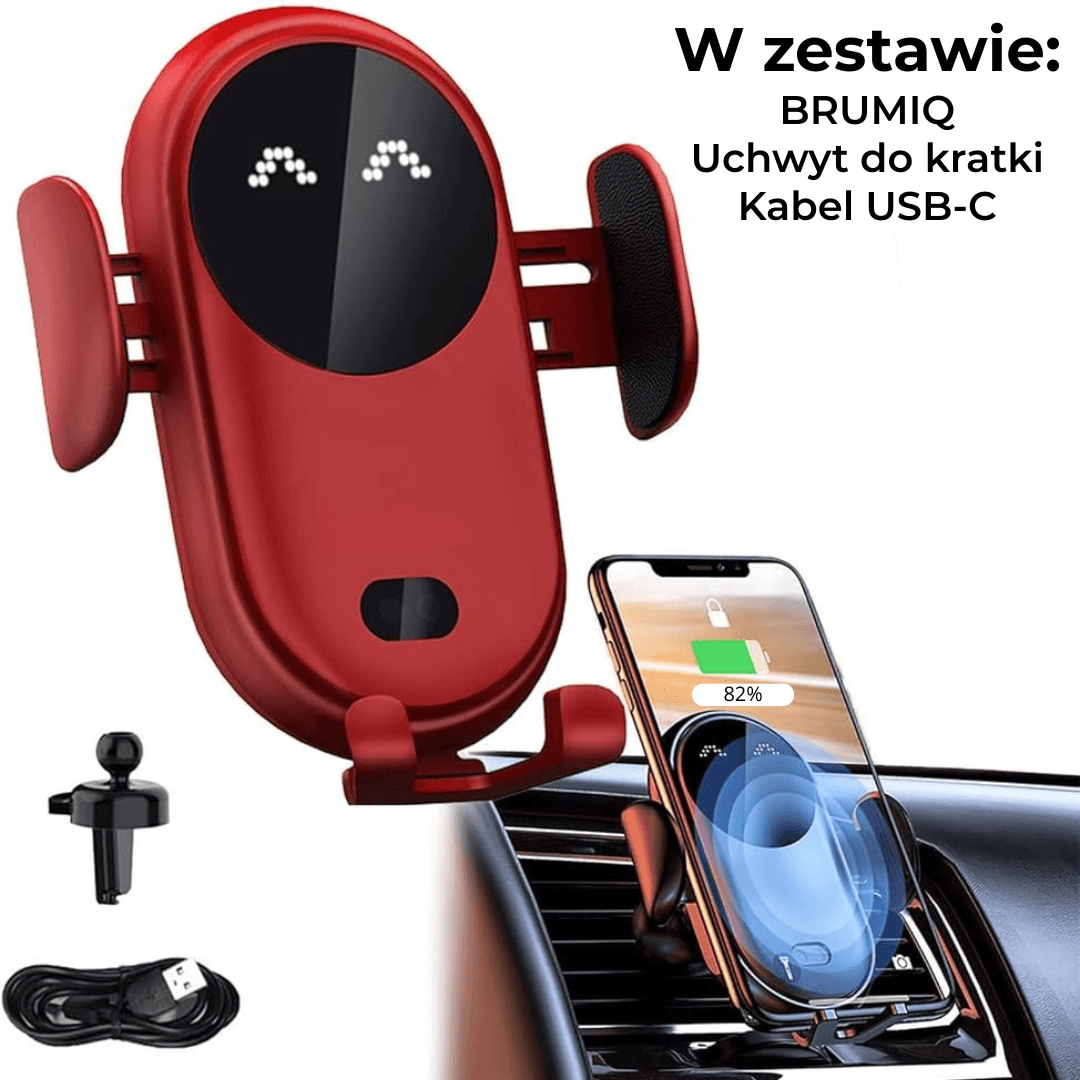 CarFashion – Automatyczny uchwyt samochodowy z ładowaniem Qi